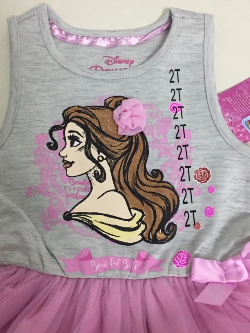 Disney Princess Belle Cute Pink tutu dress